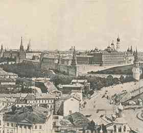 Панорама Москвы с колокольни Храма Христа Спасителя